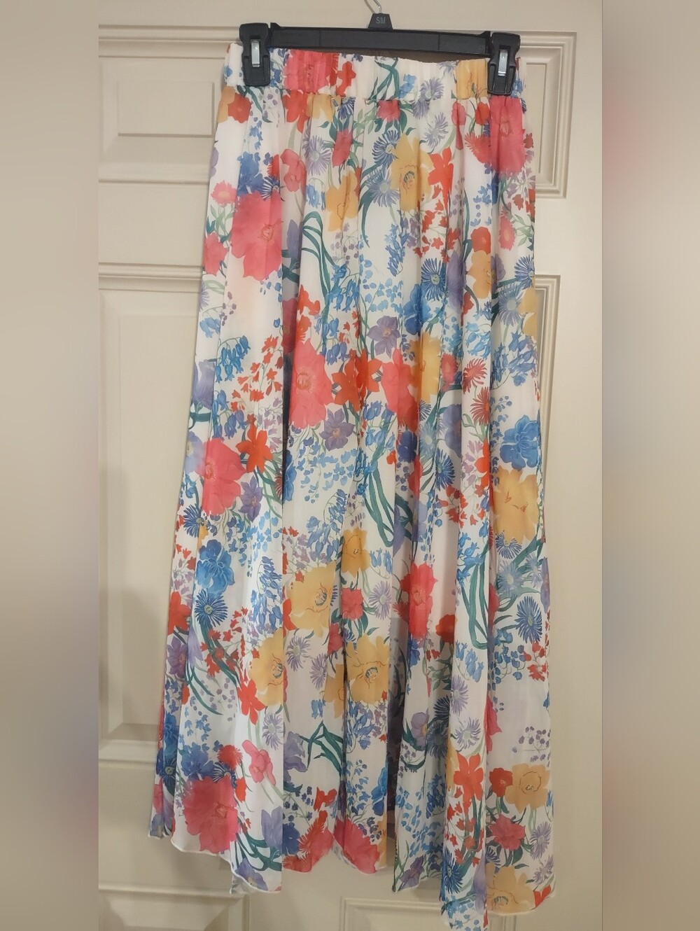 Floral Maxi Skirt - Vibrant Floral Multicolor Print